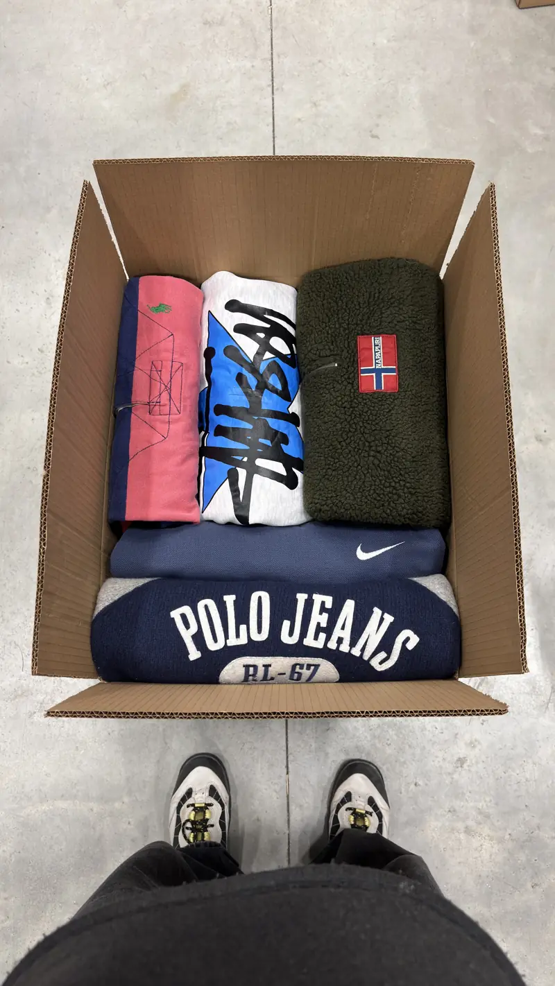 Box of vintage stock